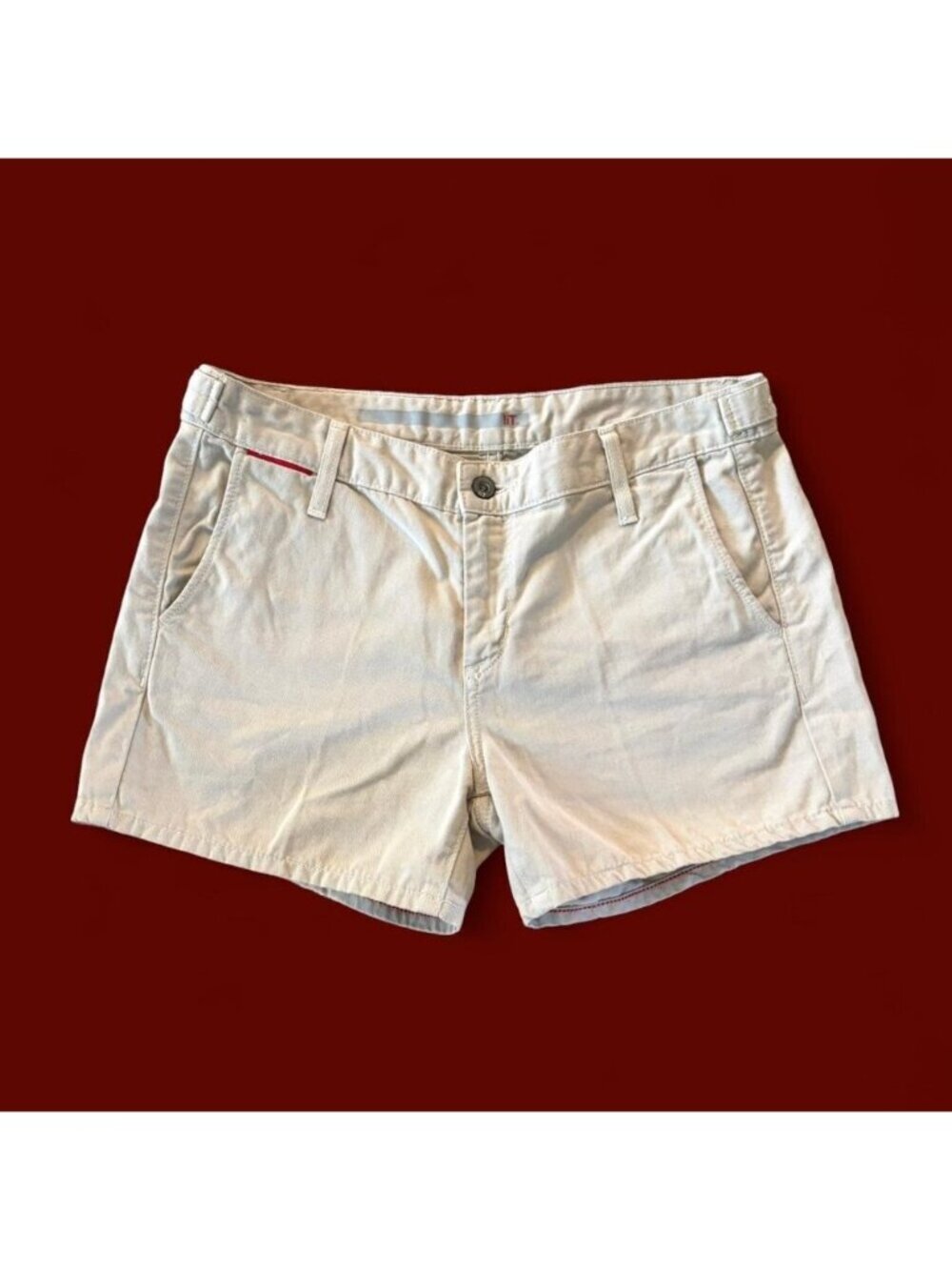 Vintage Canvas Cotton Chino Shorts - Made in USA, Khaki Shorts